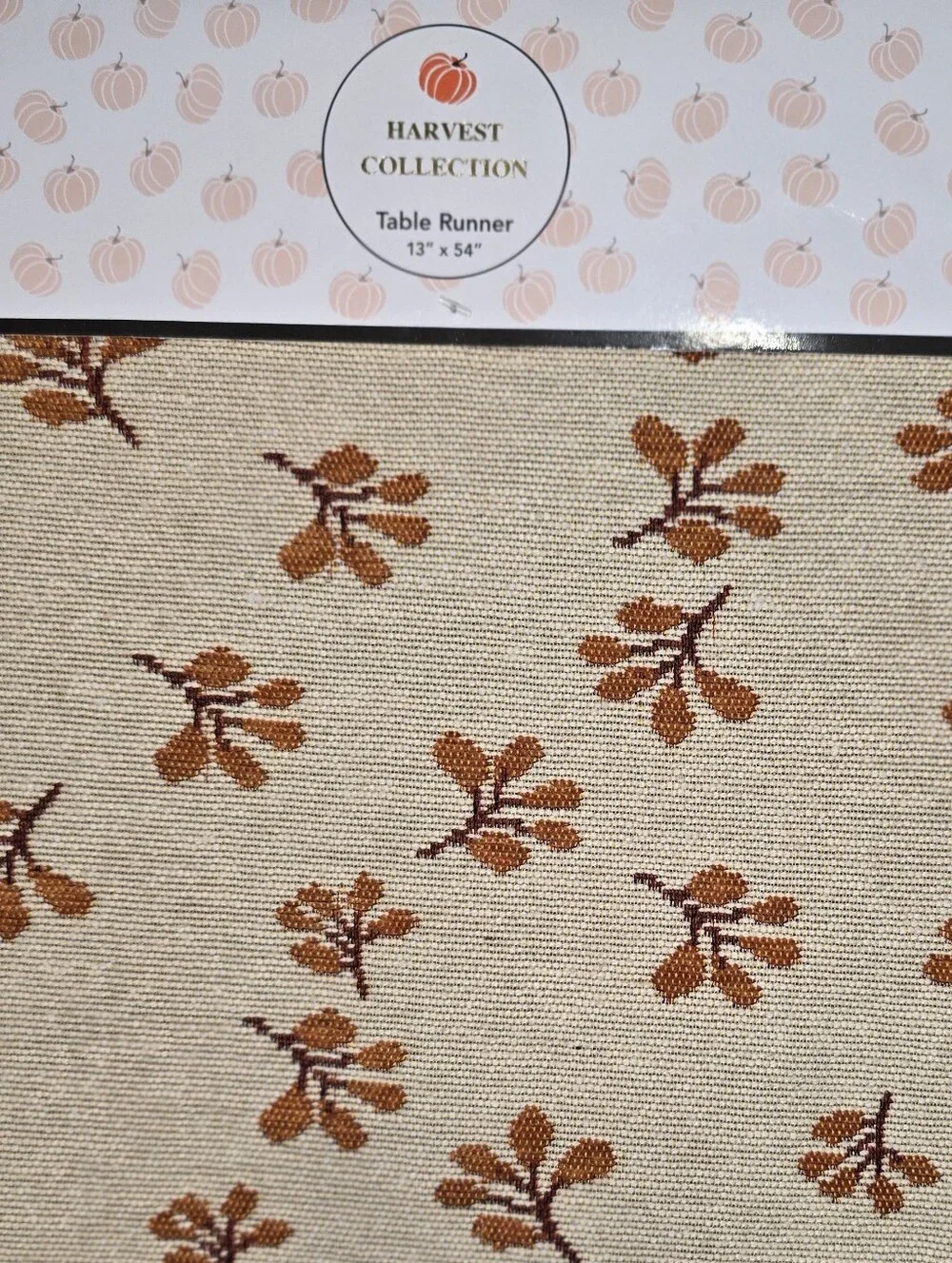 Pumpkin Spice & Everything Nice Fall Table Runner - Beige & Rust